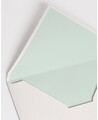 Enveloppes doublées menthe | Marmarina