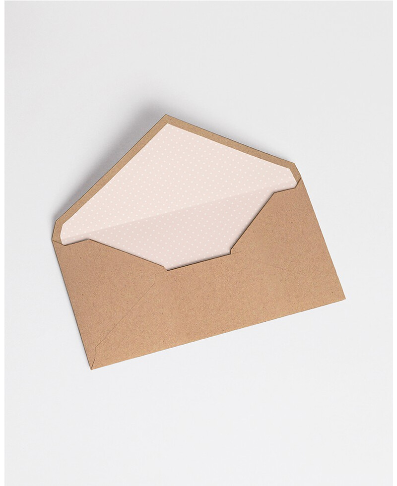 Envelopes com Forro Nude Bolinhas | Marmarina