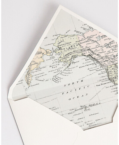 Envelopes with Lined Map | Marmarina