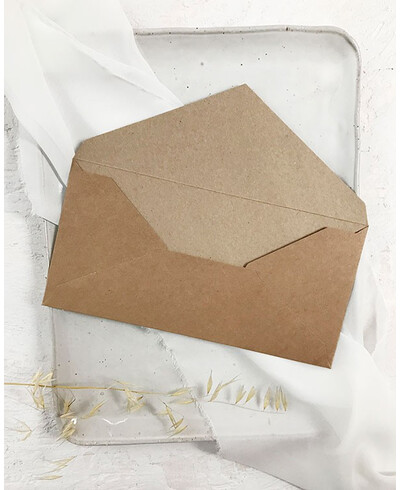 sobre boda kraft americano