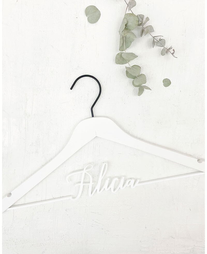 percha personalizada boda nombre