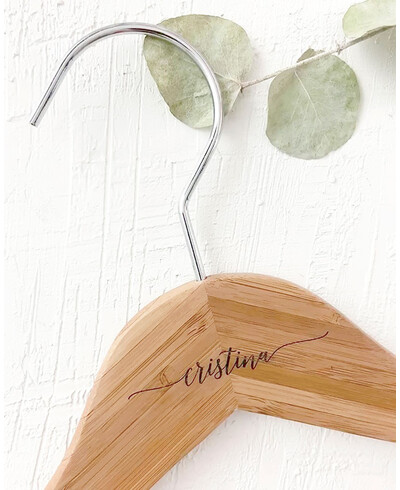 Bamboo Name Wedding Hanger