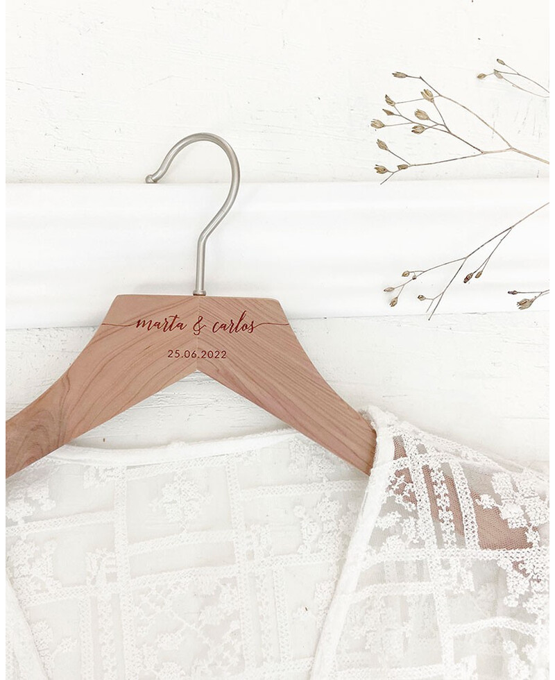 Hochzeitshänger Zedernholz Namen Datum