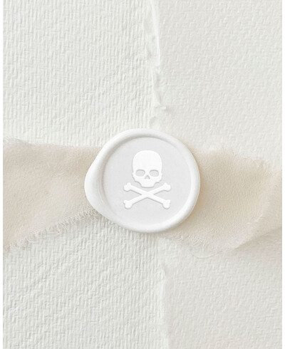 Sello lacre calavera pirata