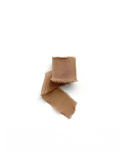 Caramel brown silk bow