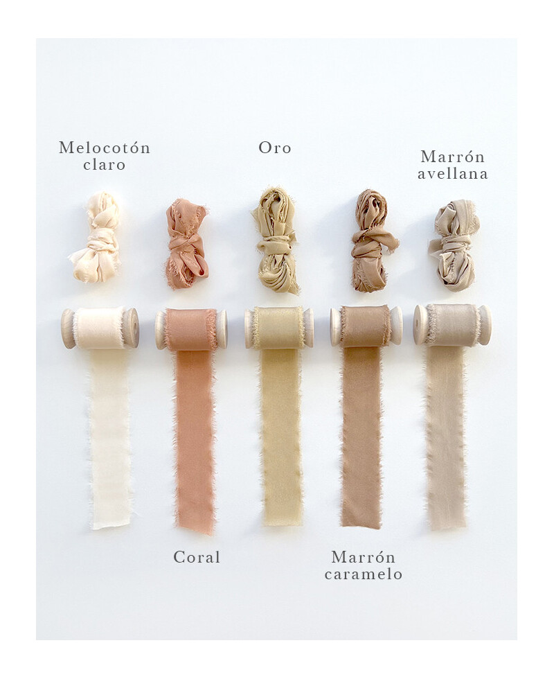 Handgefertigte Seidenschleifen in braunen Farben