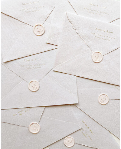 Envelopes de casamento artesanais
