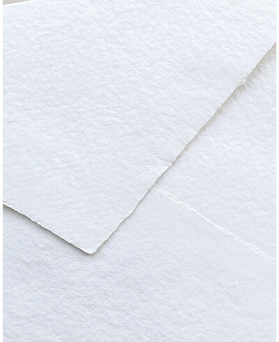 Envelope de algodão branco artesanal premium