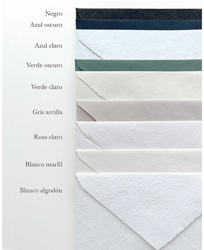 Premium handmade envelopes in different colors