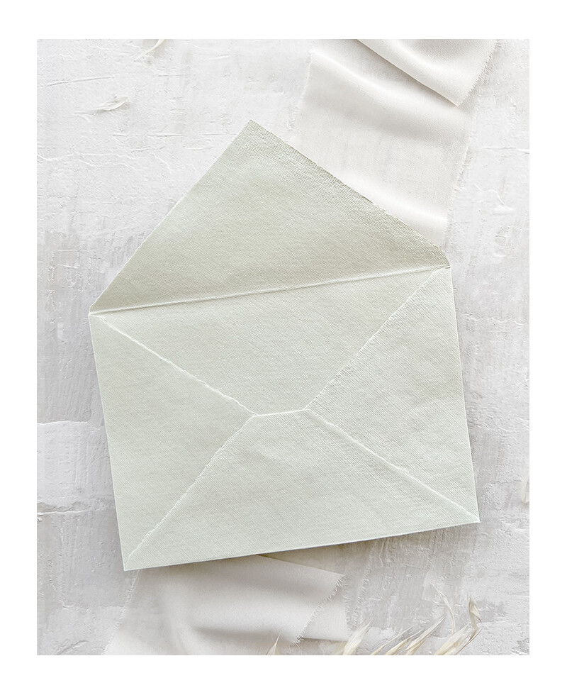 Enveloppe exclusive faite à la main vert menthe