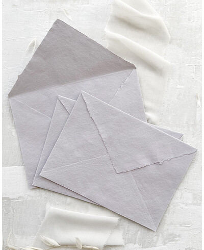 Enveloppes faites à la main de la plus haute qualité gris argile