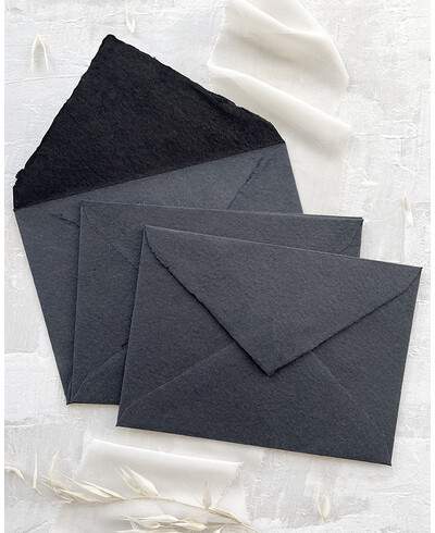Sobres artesanales de máxima calidad negro