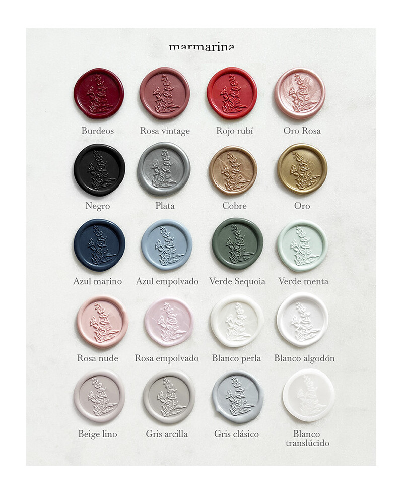 Colores para sello adhesivo