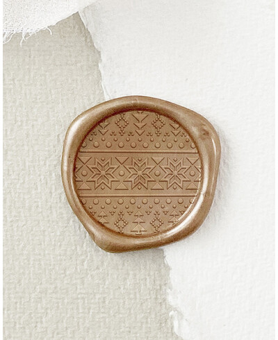 Sello de lacre adhesivo estampado de navidad