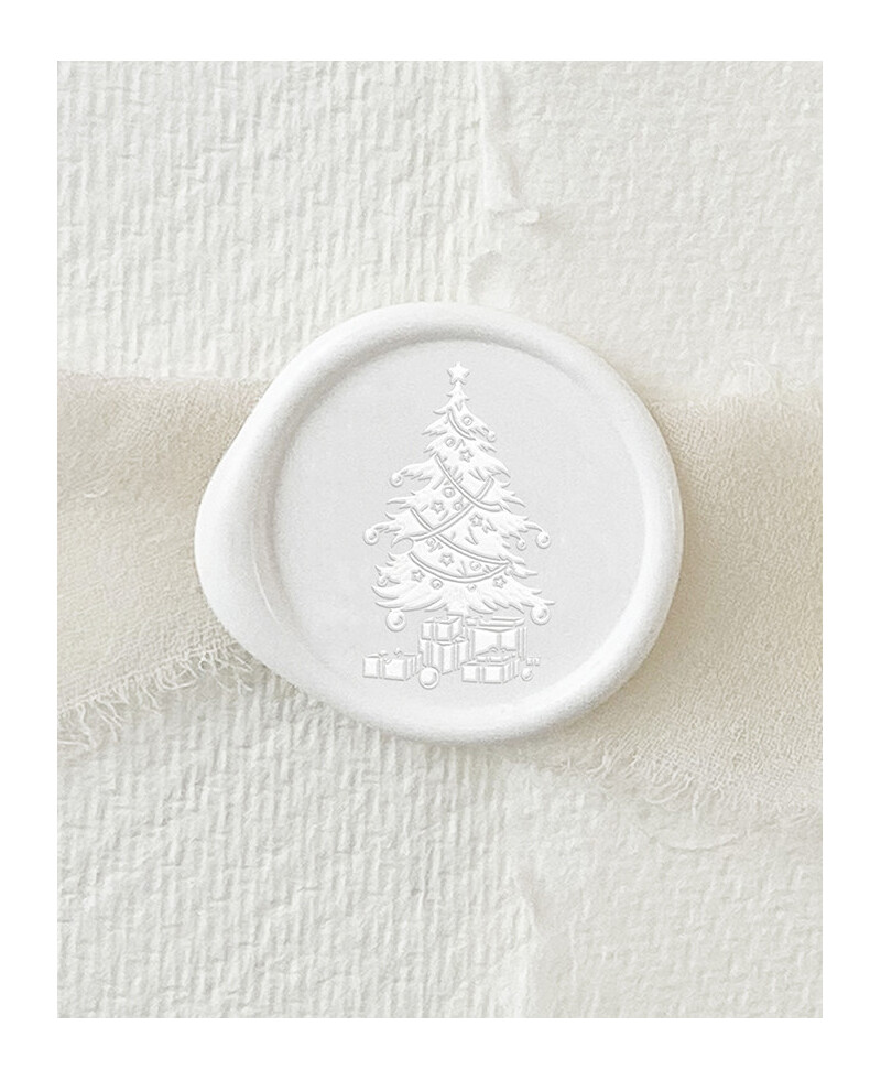 Sello de lacre adhesivo árbol de navidad