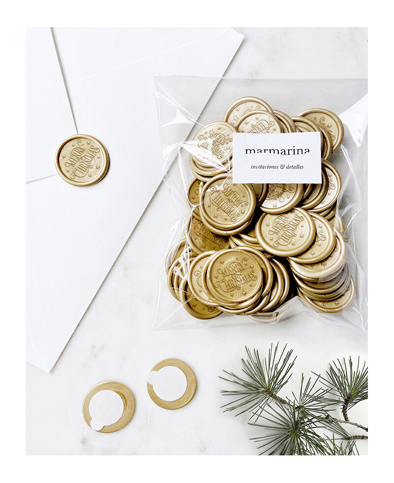 Lacres con pegatina de navidad