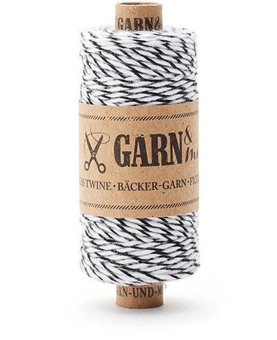 Barbante preto e branco