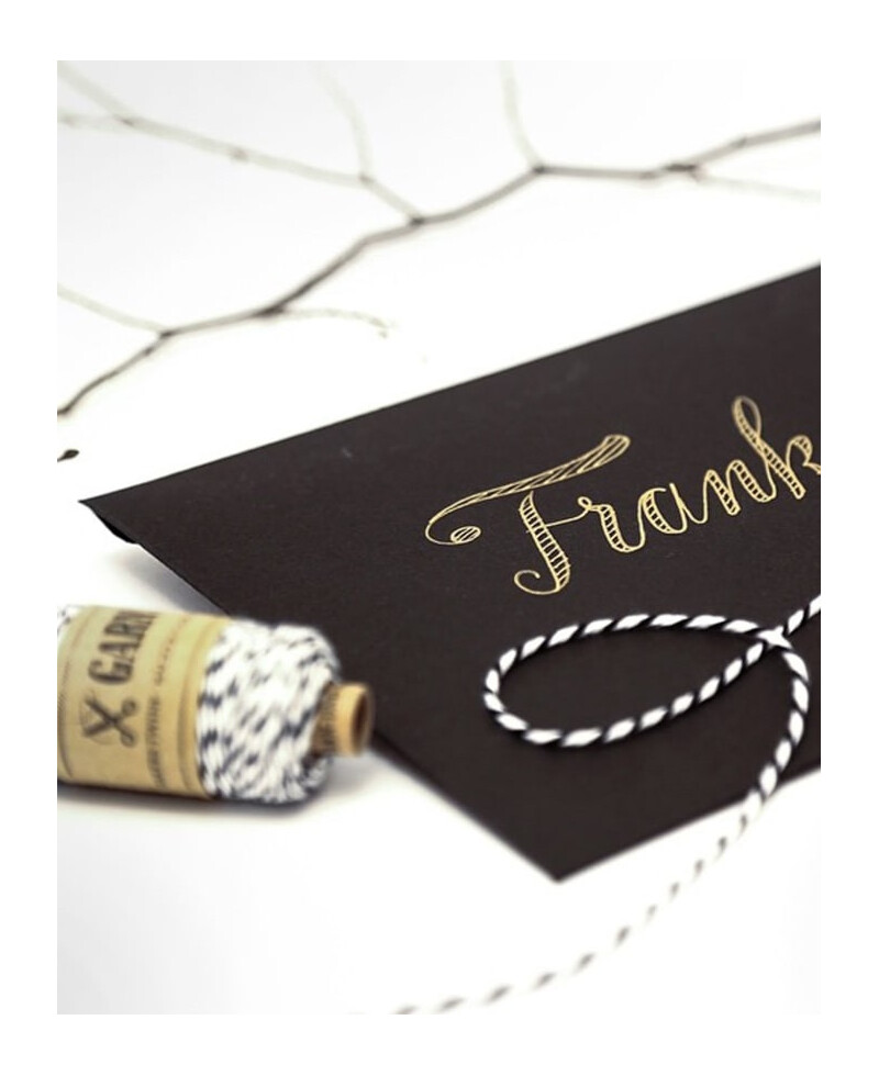 Spago bianco nero per inviti di nozze