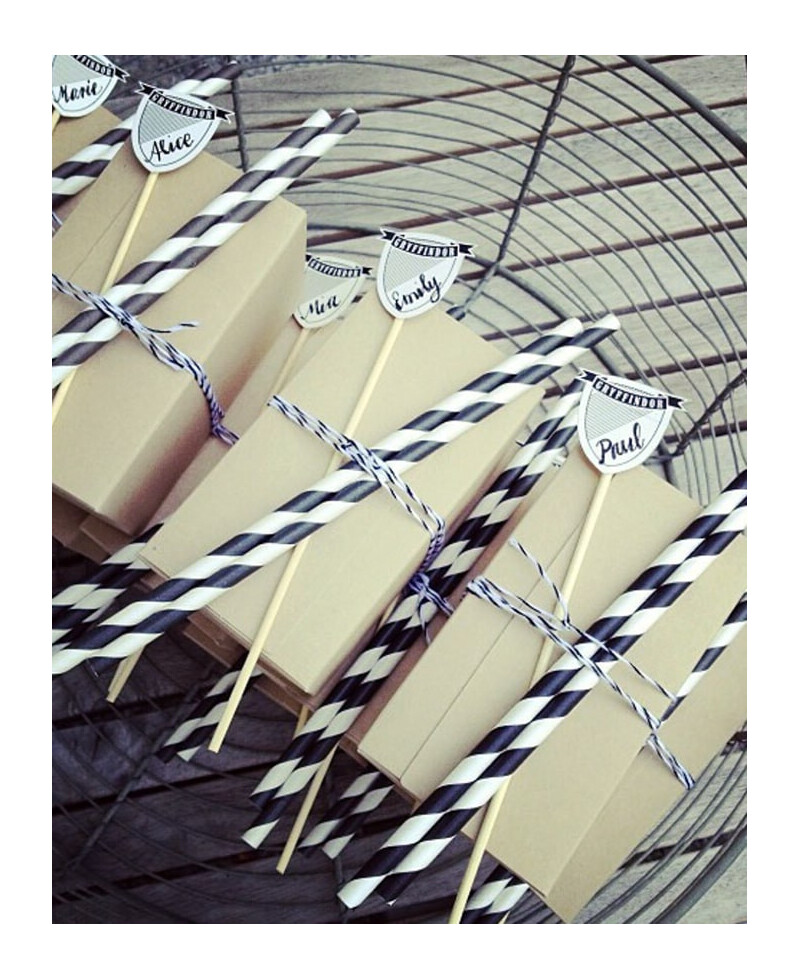 Corda in bianco e nero per la decorazione di eventi