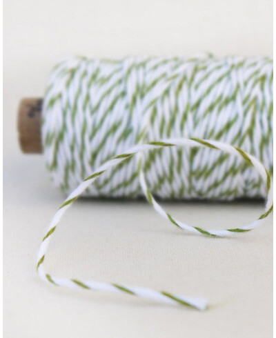 Ficelle blanche vert olive Garn und Mehr | Décoration de mariage