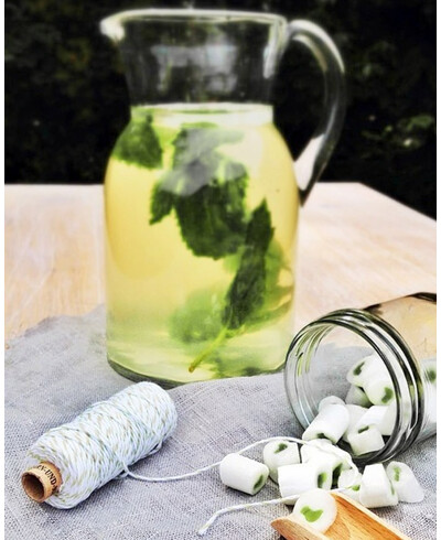 Cuerda verde claro y blanco para packaging