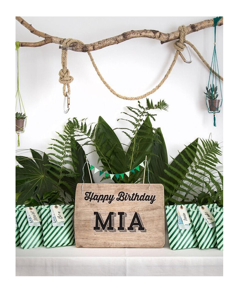 Barbante verde escuro para decoração de festa