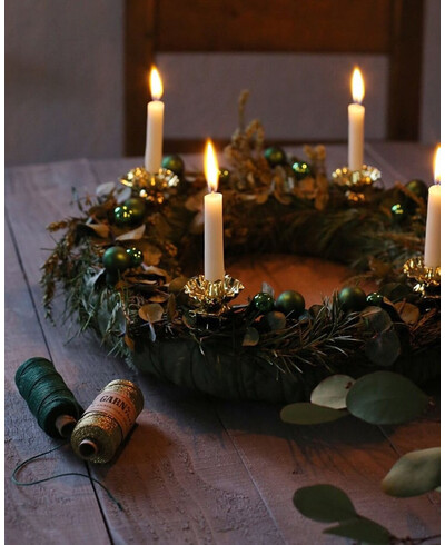 Corda verde esmeralda para decoração de Natal