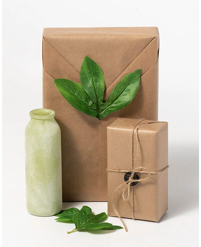 Natural brown kraft wrapping paper