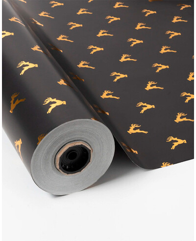 Papiers d’emballage renne dorés