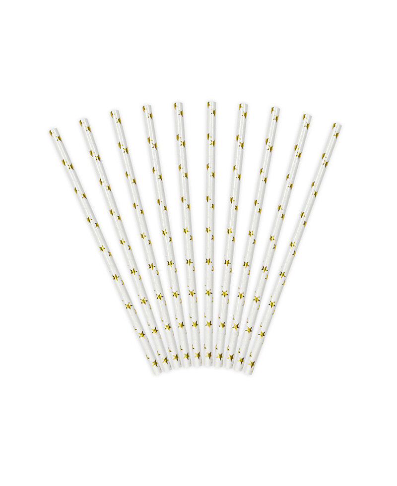 Cannucce di carta con stelle dorate