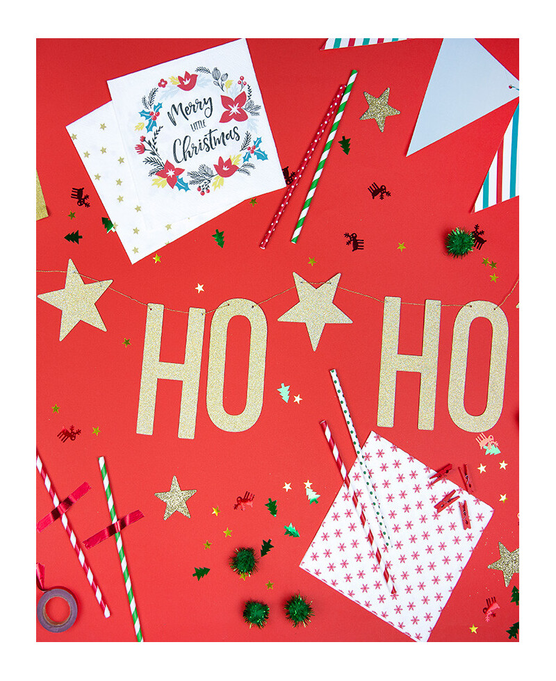 Papierservietten mit Sternen für Weihnachten