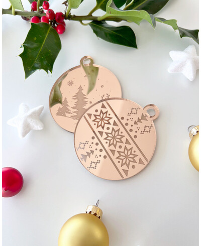 Palle di Natale con stampa natalizia