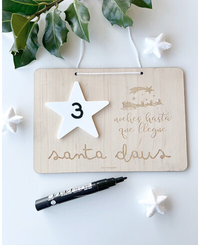 Cartel cuenta atrás de Navidad