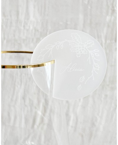 Personalised name glass placeholder