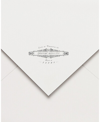 Tampon en caoutchouc de style baroque