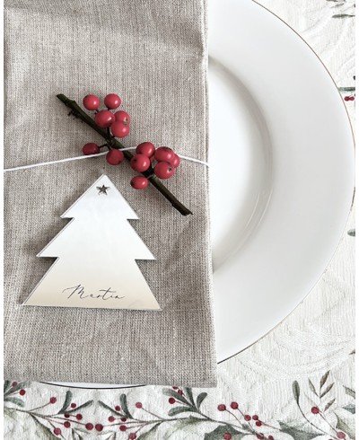 Puesto de mesa personalizado árbol de navidad