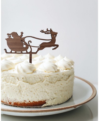 Décorations de gâteau traîneau du Père Noël