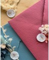 Decoration of handmade envelopes with dried flowers