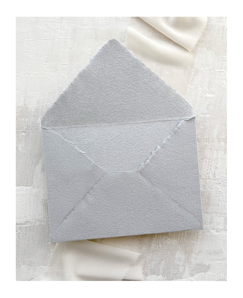 Enveloppe artisanale gris clair