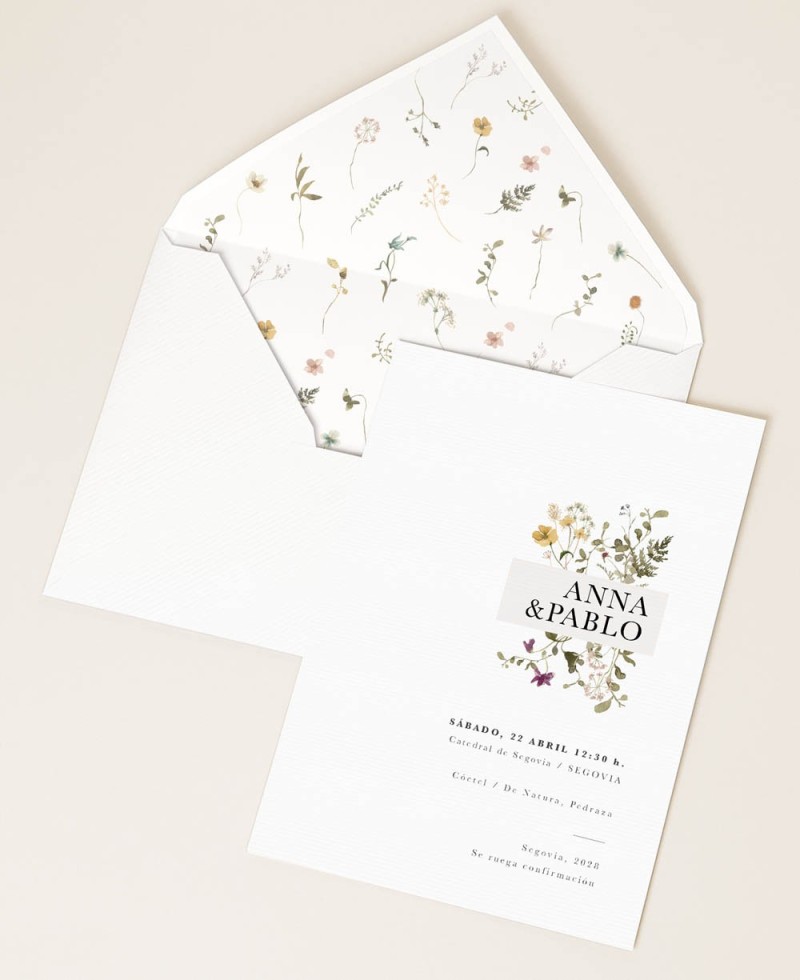 Invitations de mariage printanières