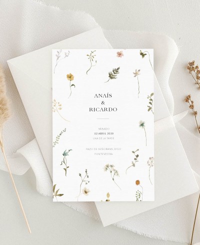 Invitación boda primavera Abril