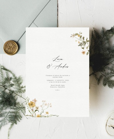 Invitación boda primavera Mayo