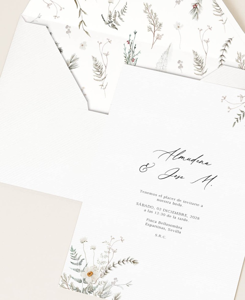 Colección estaciones papelería para bodas elegantes