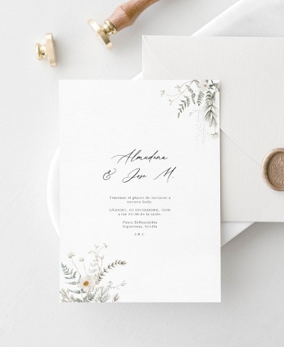 Invitación boda invierno Febrero