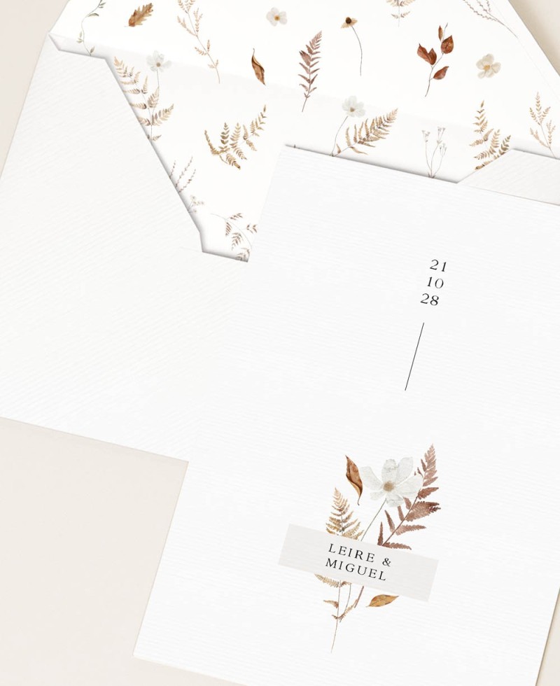 Invitaciones colección estaciones papelería bonita para bodas