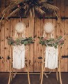 Decoración sillas boda banderola macramé