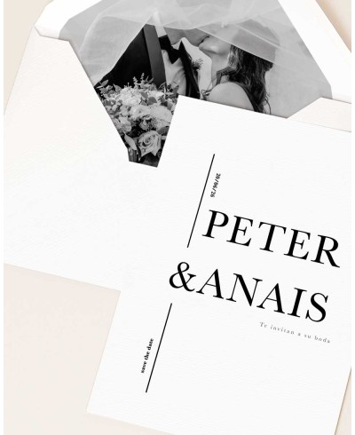 Papelería elegante de boda