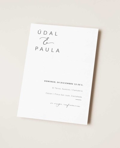 Colección minimal papelería elegante para bodas