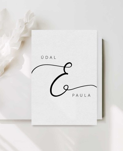 Invitación de boda minimal París