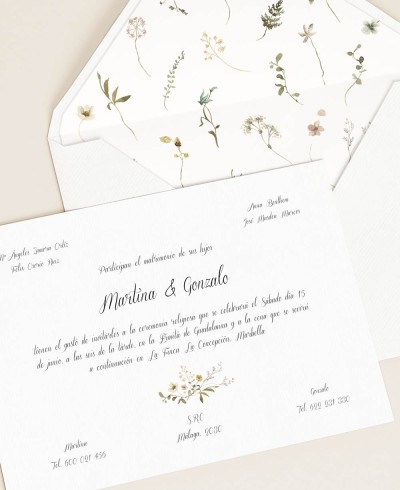 Klassische Frühlingskarte Hochzeitspapeterie